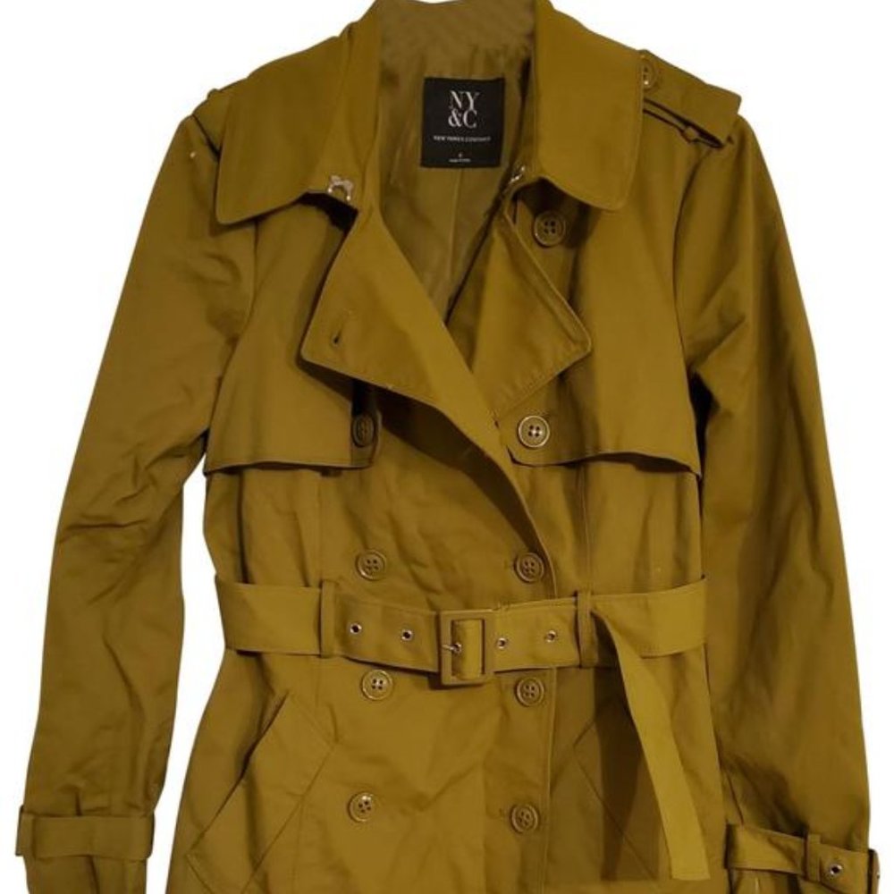 NY&Co green trench coat